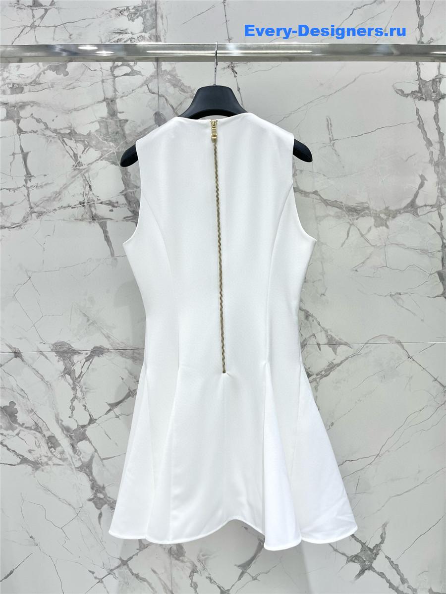 Sa1nt Lau*nt sleeveless blazer dress in white