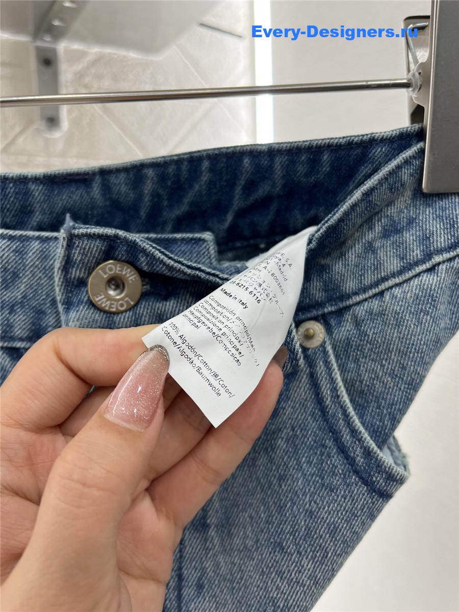 L0ew* women’s anagram denim shorts