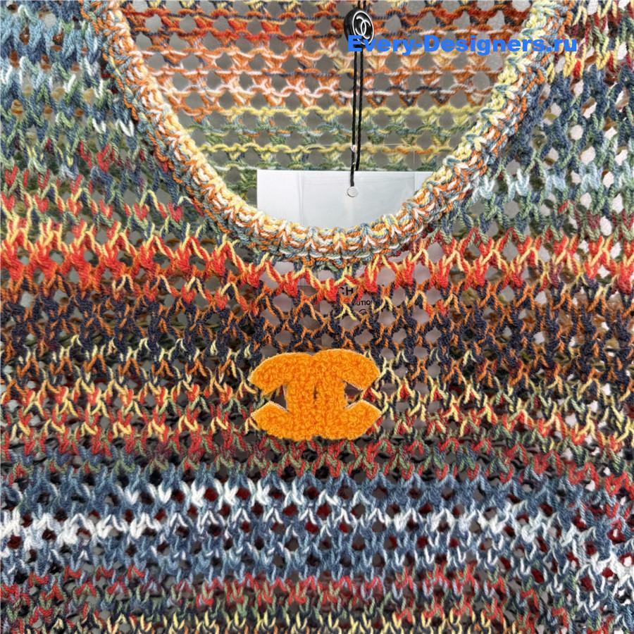Ch**el colorful striped knit vest