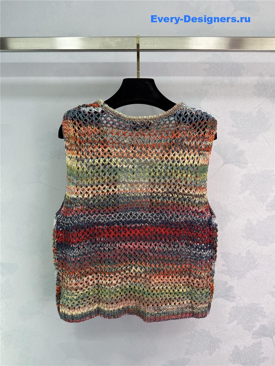 Ch**el colorful striped knit vest