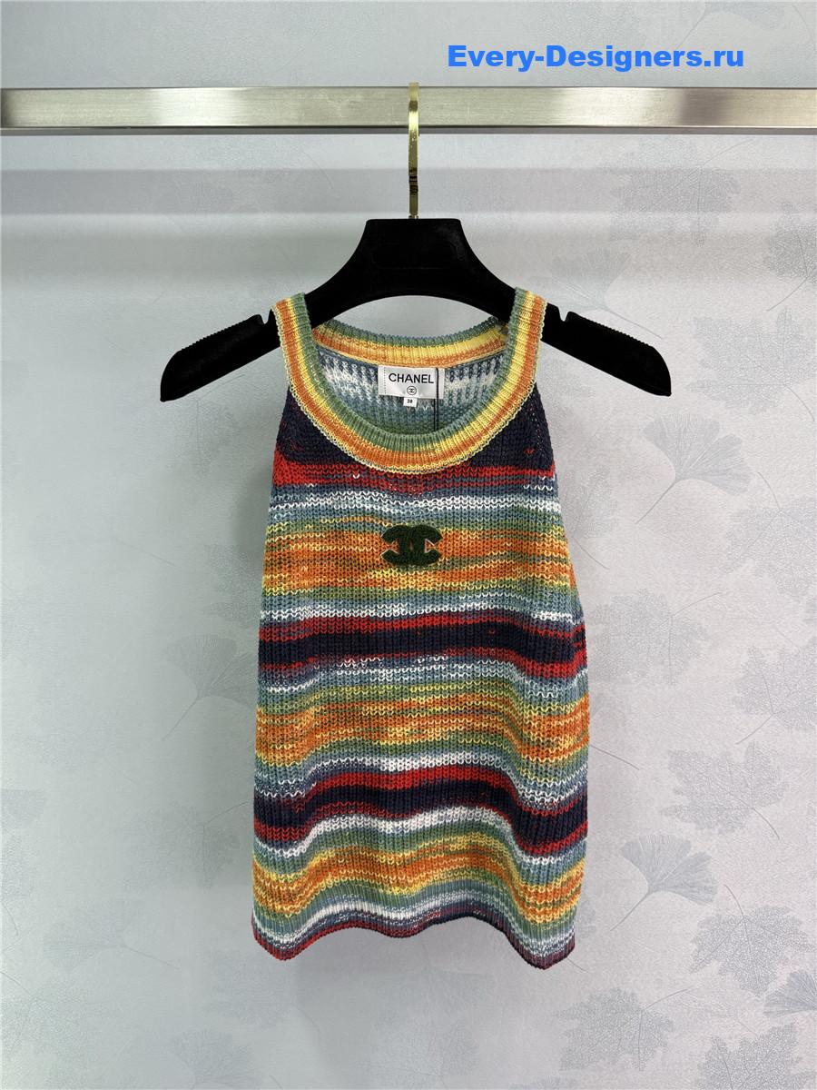 Ch**el multicolor striped vest