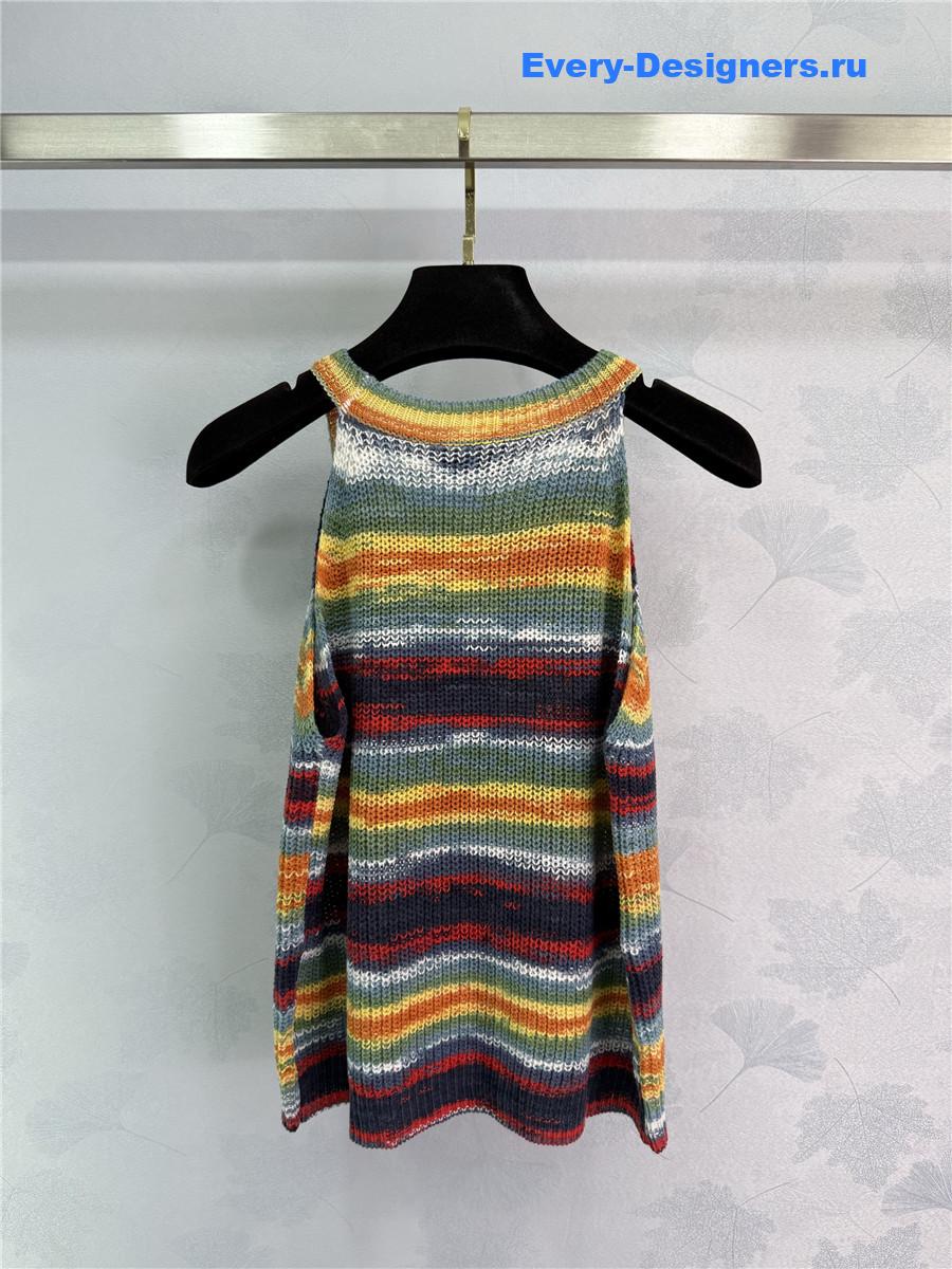 Ch**el multicolor striped vest