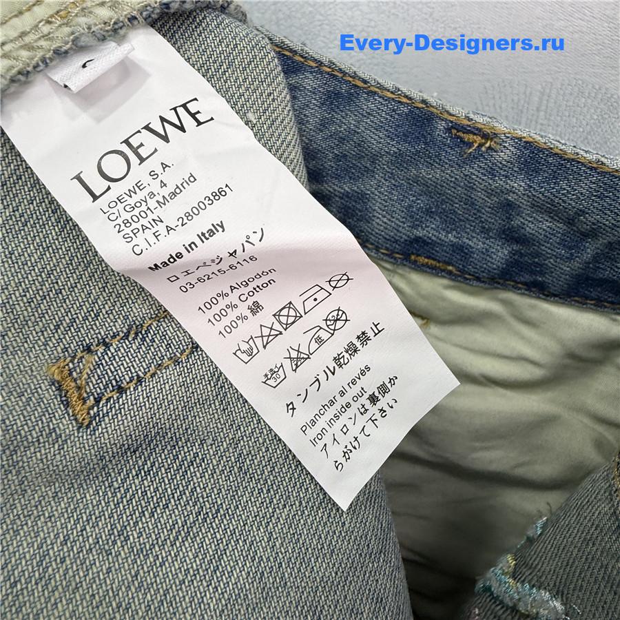 L0ew* logo embroidered loose jeans