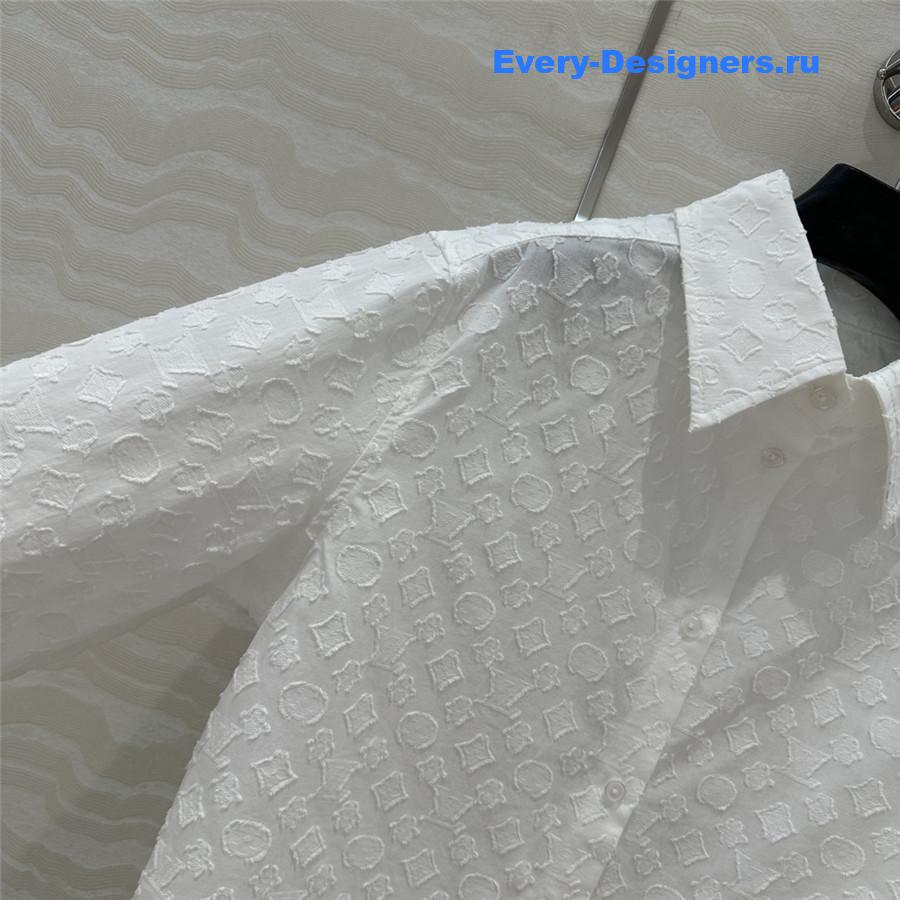 l0vis Vvtt0n white monogram shirt