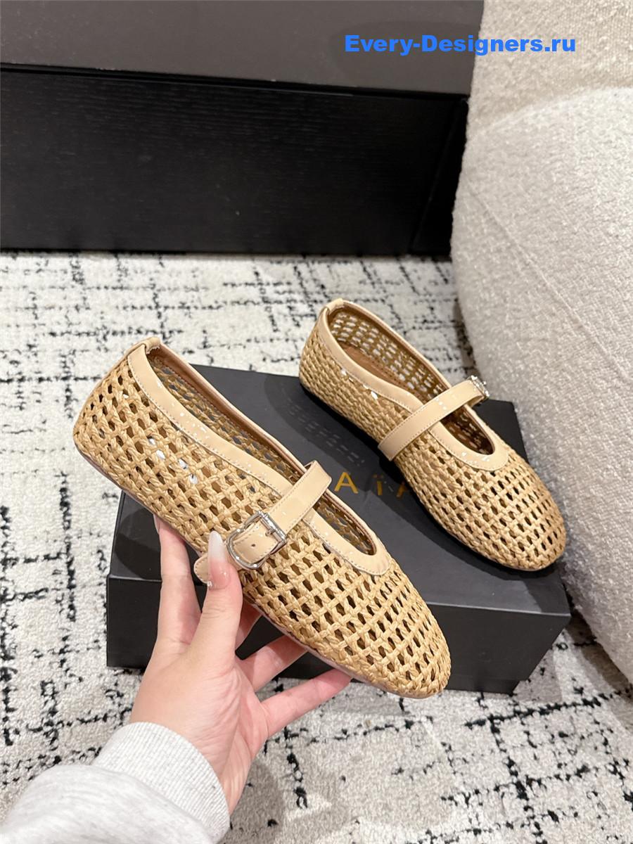 Alaïa Beige Mesh Ballet Flats