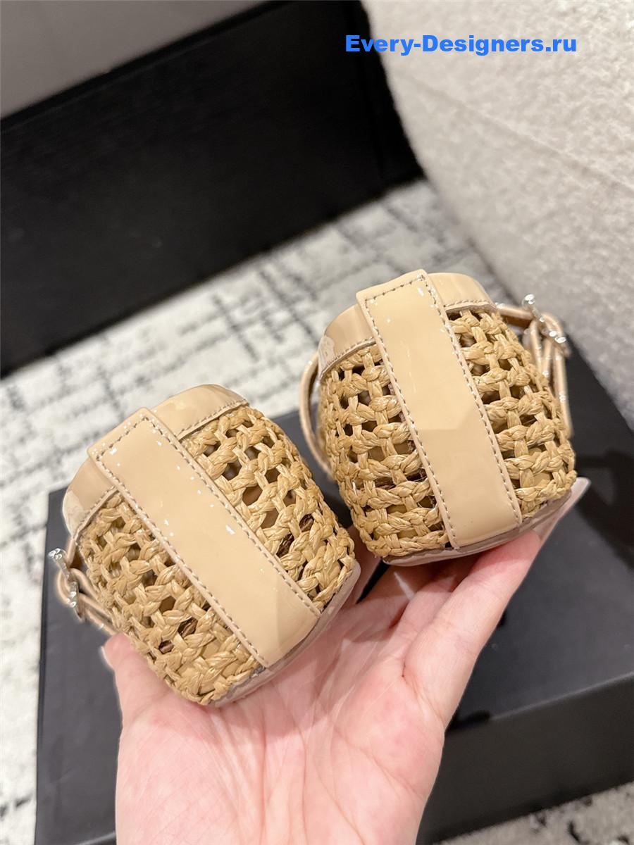 Alaïa Beige Mesh Ballet Flats