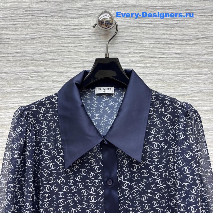 Ch**el logo print dark shirt