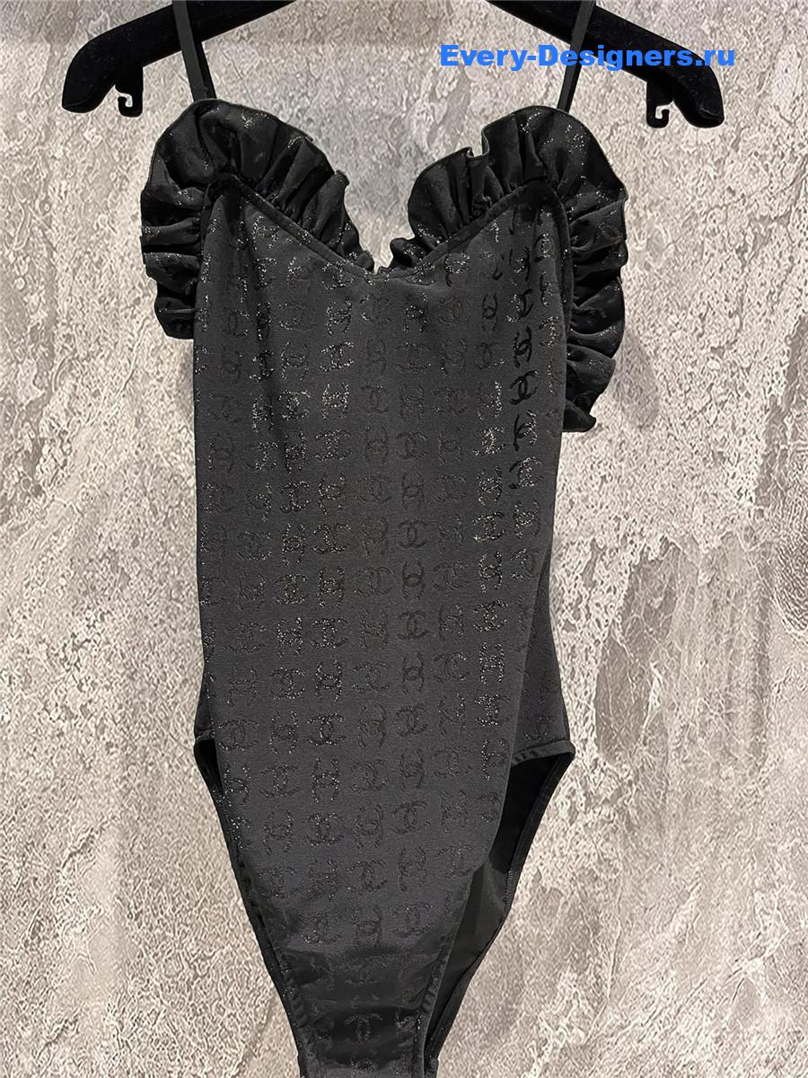Ch**el black one-piece swimsuit