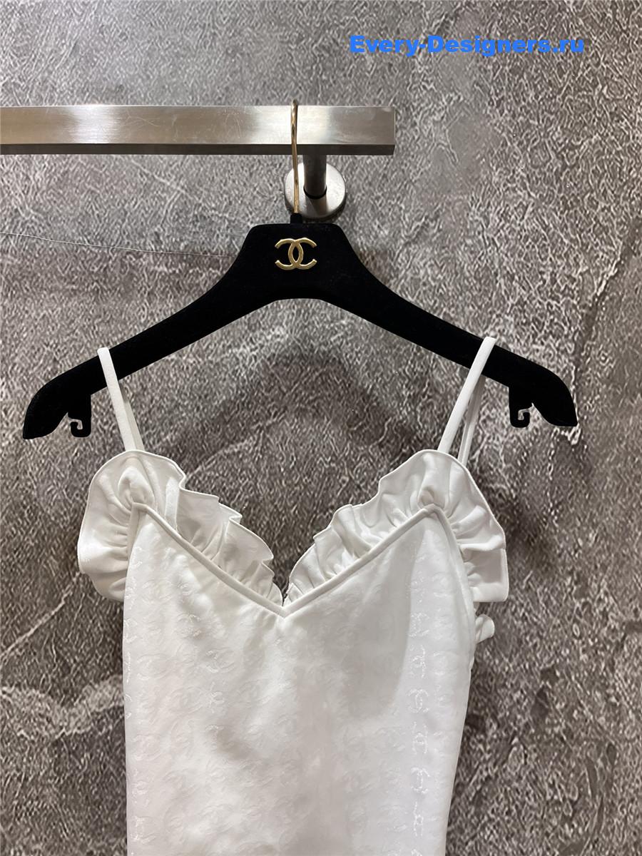 Ch**el white one-piece swimsuit