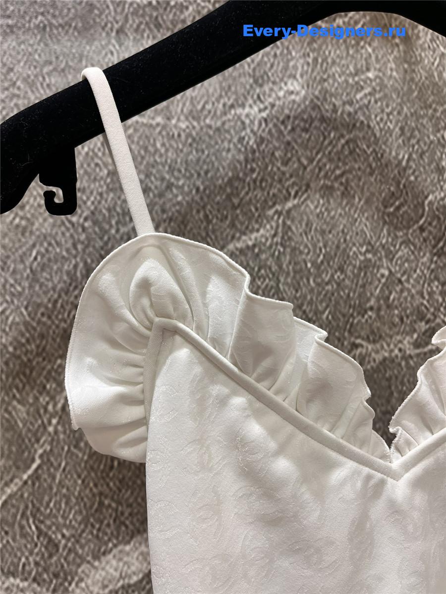 Ch**el white one-piece swimsuit