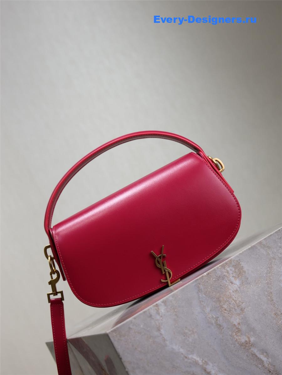 Sa1nt Lau*nt voltaire mini leather shoulder bag in fuchsia