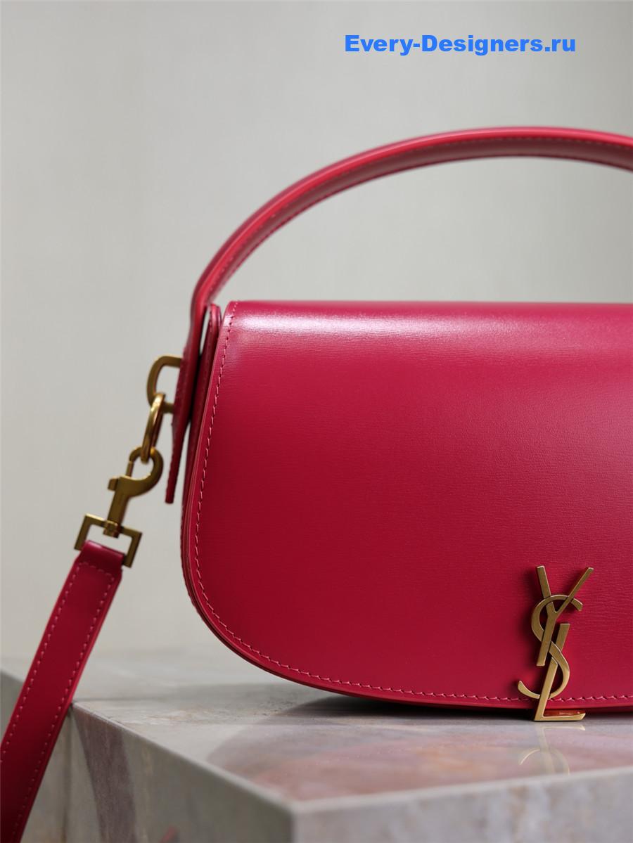 Sa1nt Lau*nt voltaire mini leather shoulder bag in fuchsia