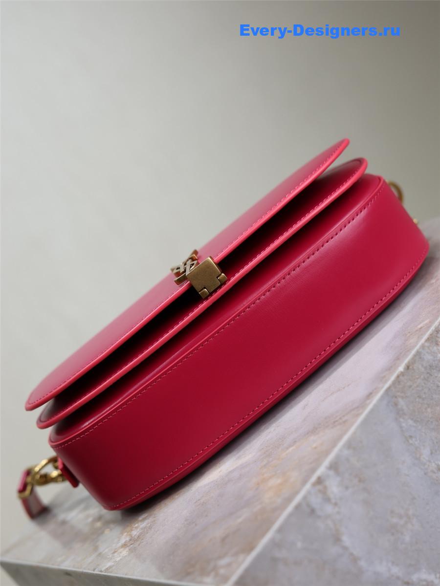 Sa1nt Lau*nt voltaire mini leather shoulder bag in fuchsia