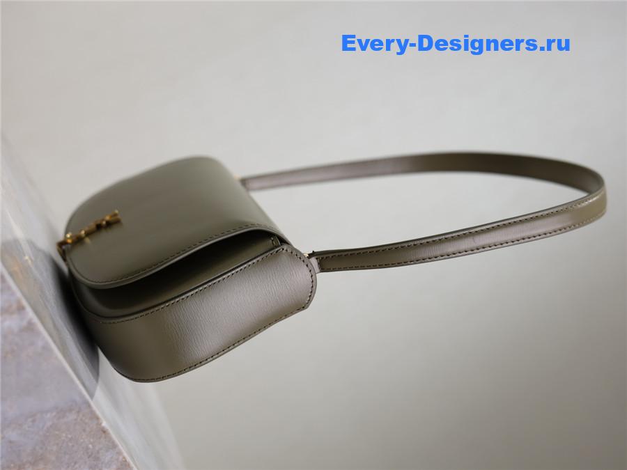 Sa1nt Lau*nt green voltaire mini leather shoulder bag