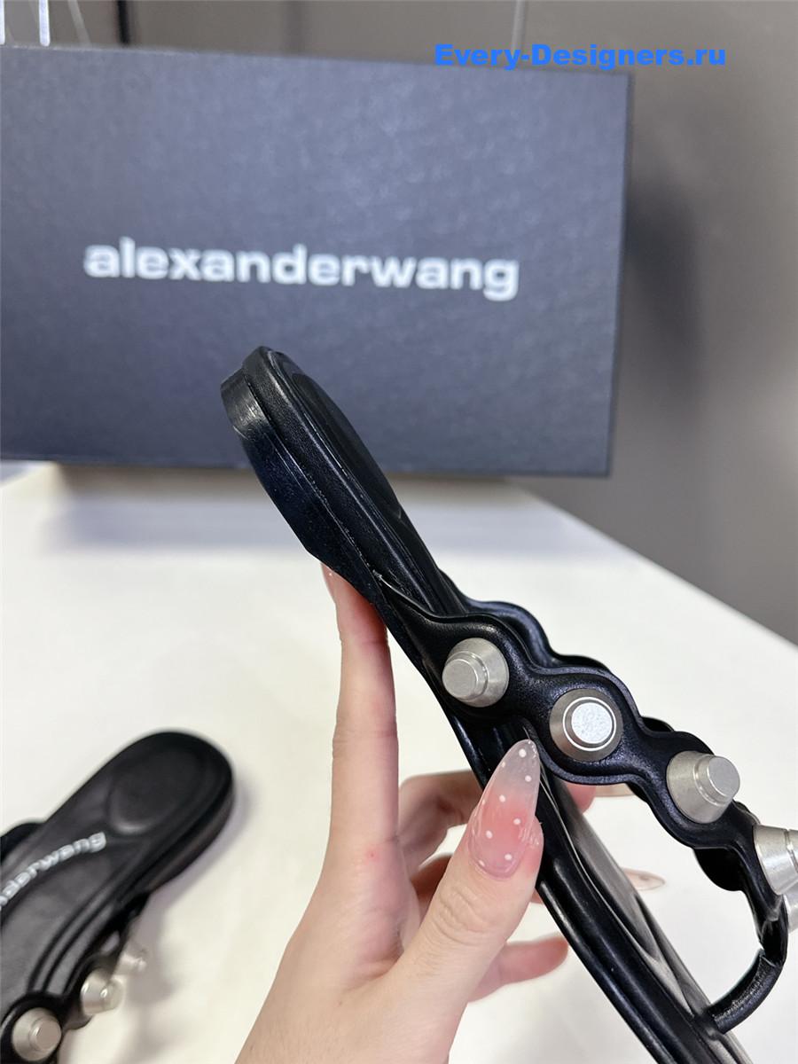 A1exa*der wang rexa thong flat sandals in black