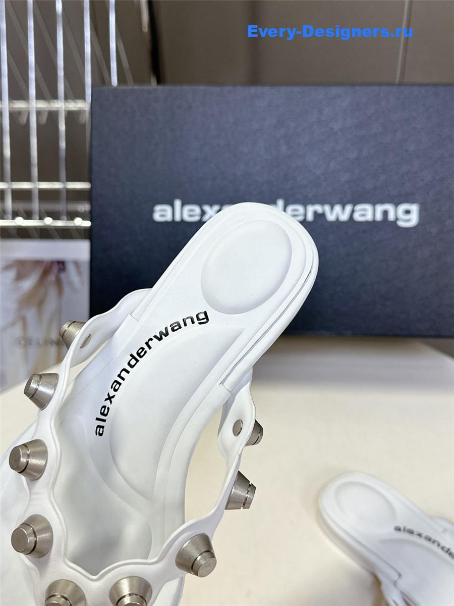 A1exa*der wang rexa thong flat sandals in white