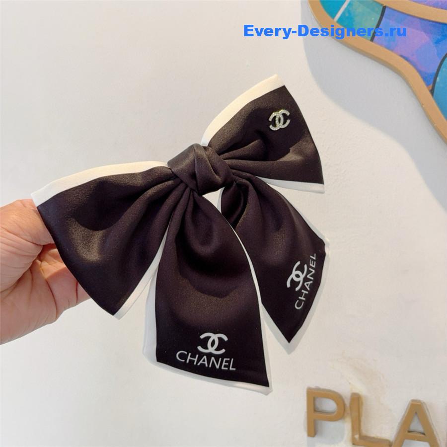 Ch**el logo bow hair tie
