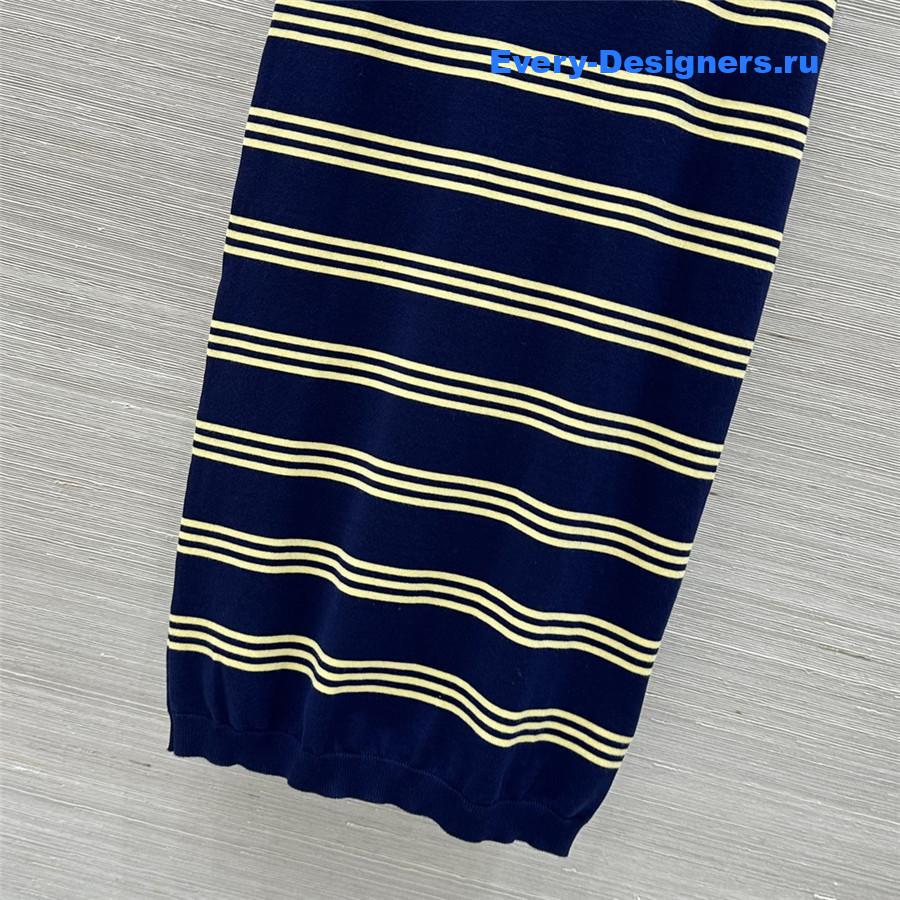 Miu Miu Striped Knit Sleeveless Dress