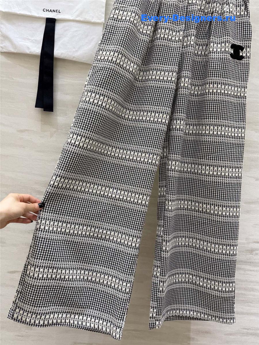 Ch**el striped straight pants