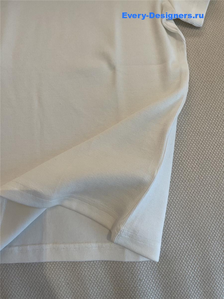 Miu Miu White Embroidered T-shirt