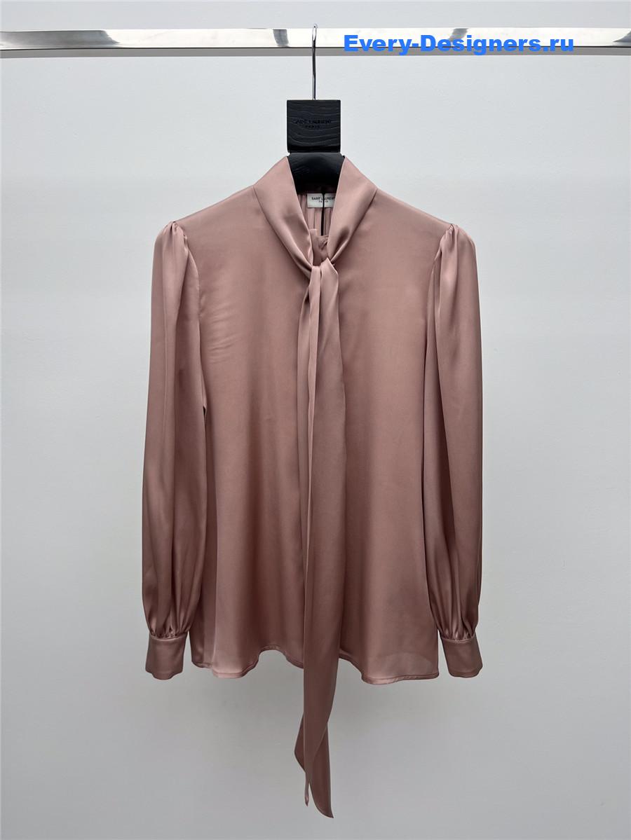 Sa1nt Lau*nt silk charmeuse blouse