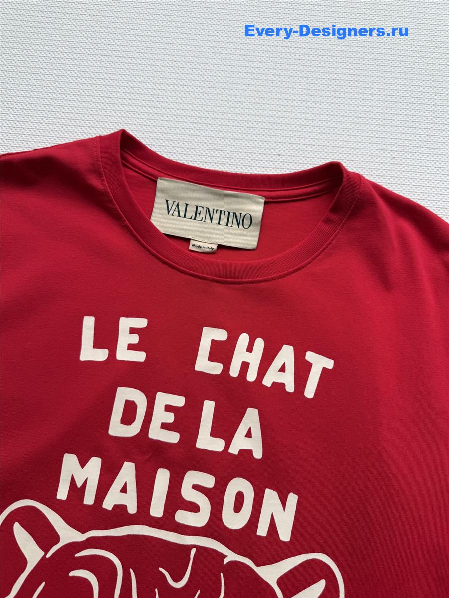va1e*ntin0 red chat de la Ma1s0n cotton tee