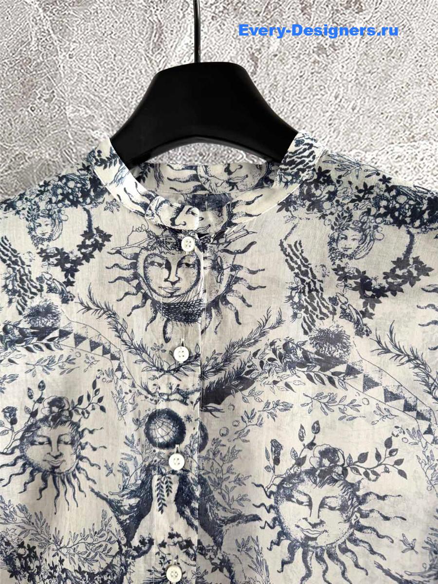 D10r sun god print shirt