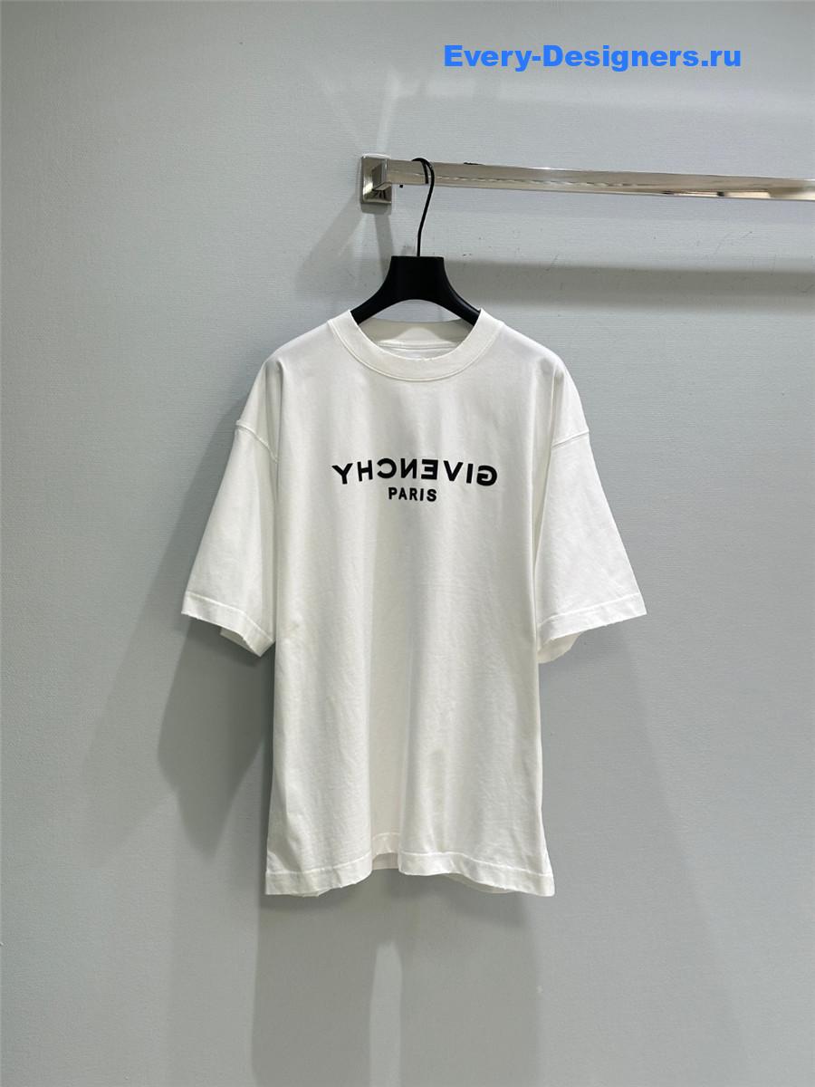 Givenchy Mint White Logo Tee