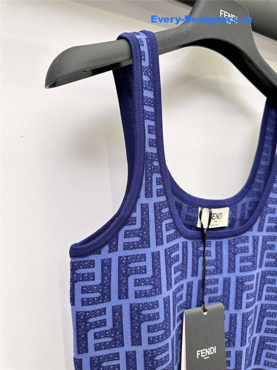 F**di ff blue knitted vest