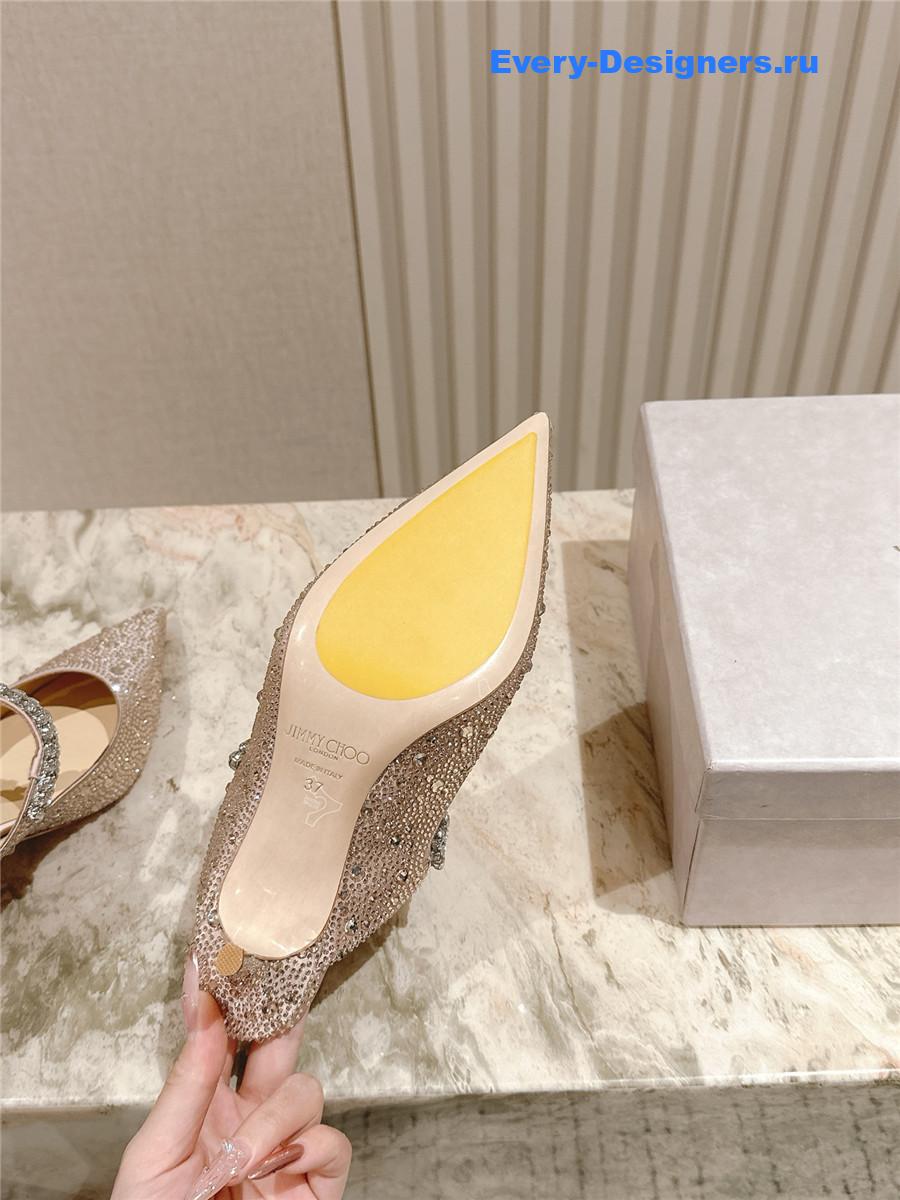 J1m*y Ch00 bing 65 gold glitter mules