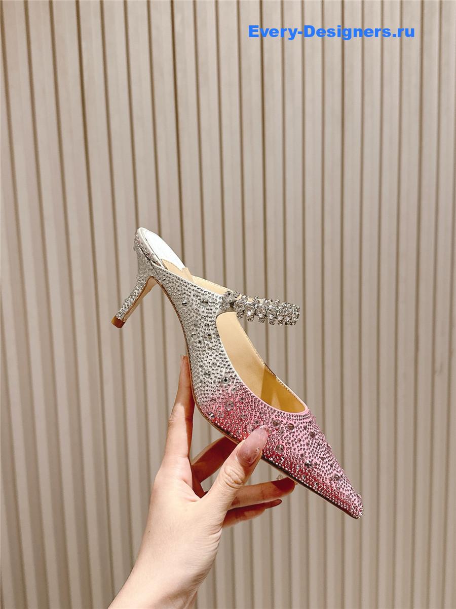 J1m*y Ch00 bing 65 pink glitter mules
