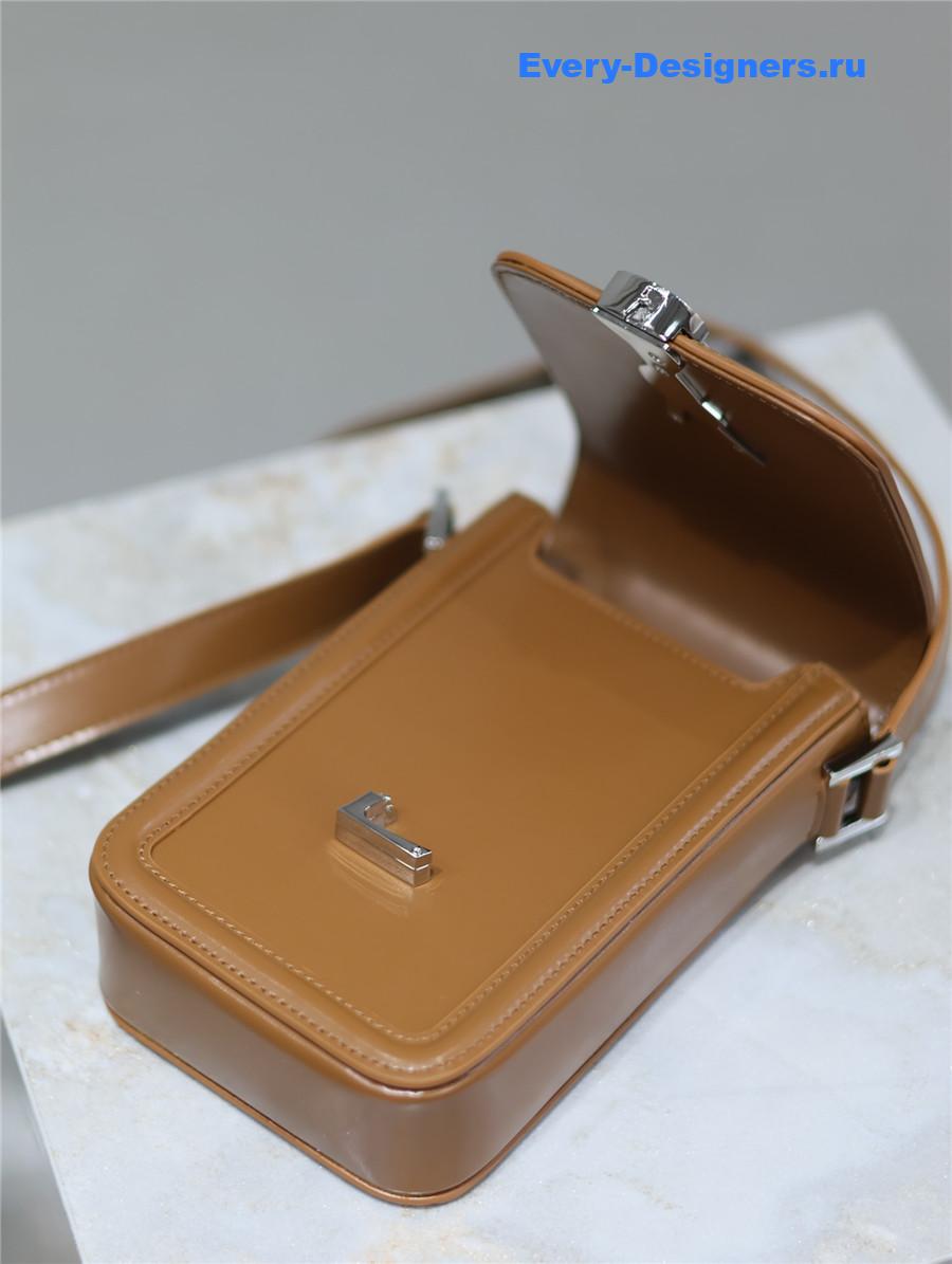 Sa1nt Lau*nt solferino mini leather messenger bag brown