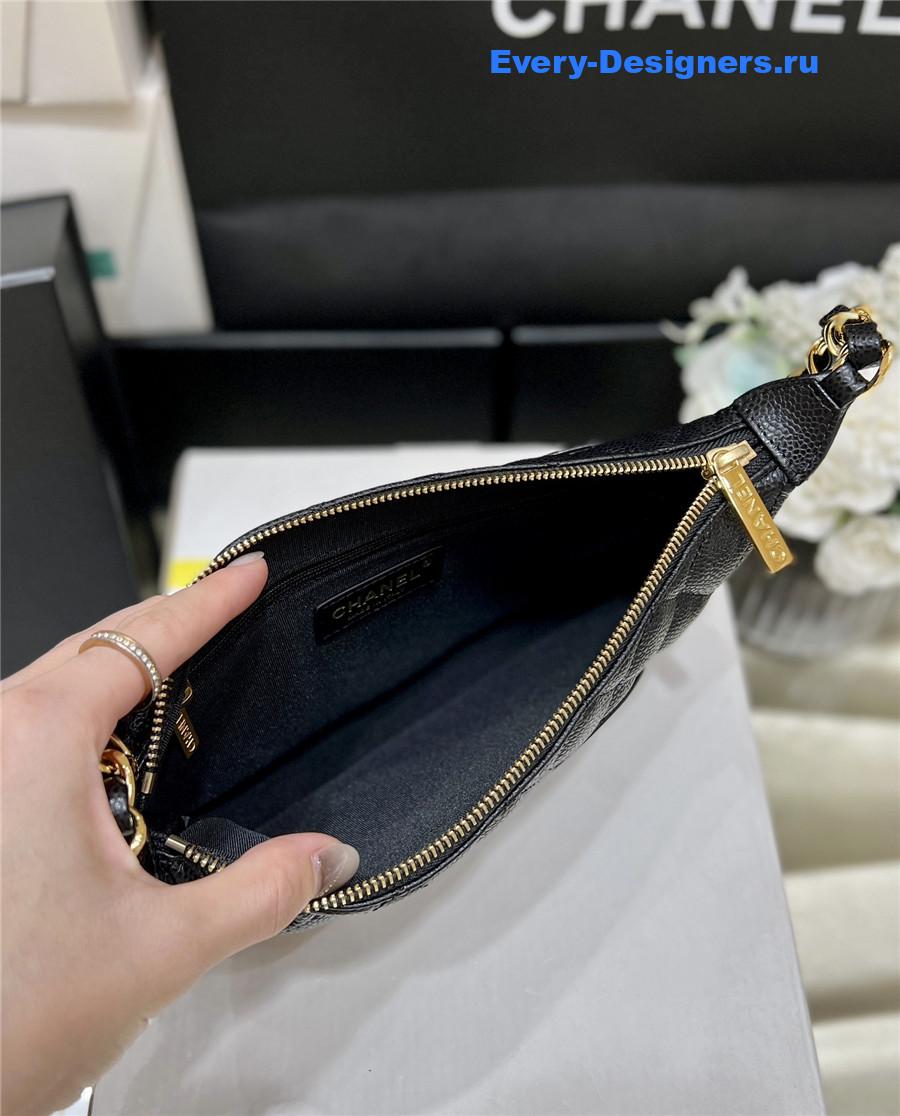 Ch**el timeless black caviar pochette