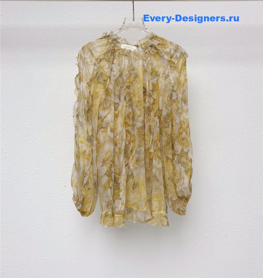 Zimm Butterfly Appliqué Blouse