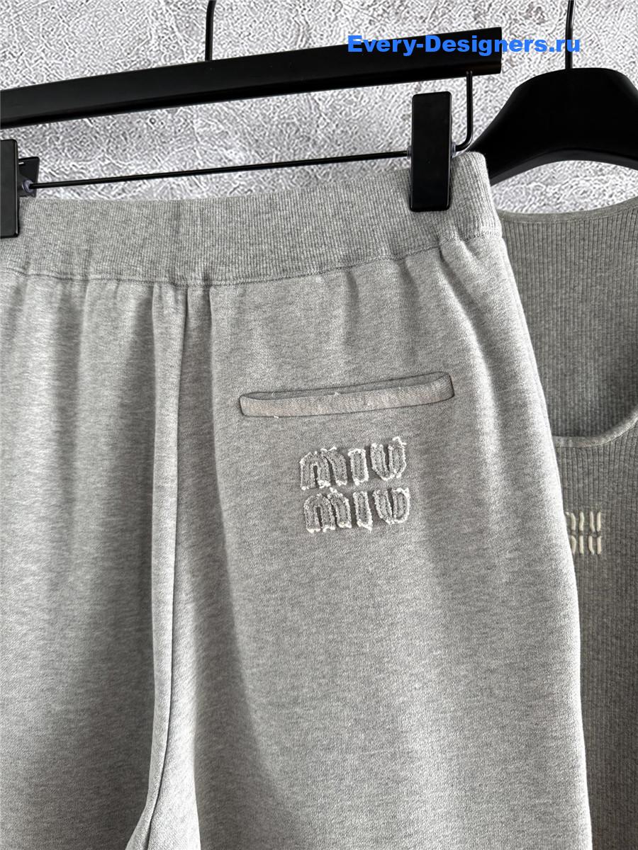 Miu Miu Grey Sports Sweatpants