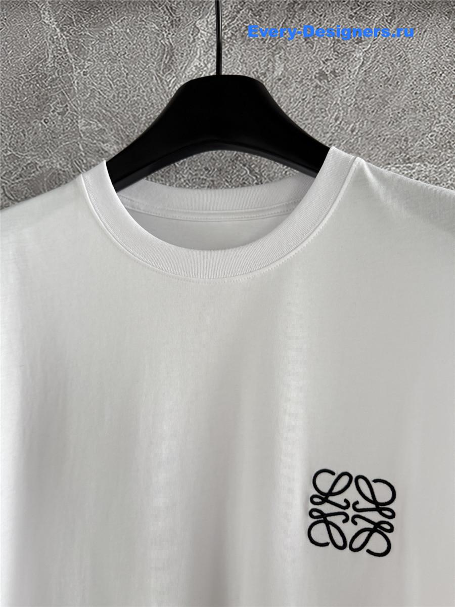 L0ew* white embroidered anagram t-shirt