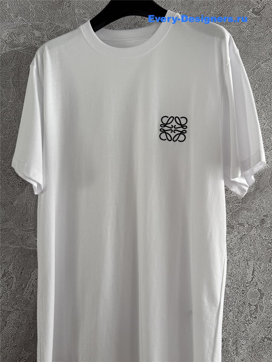 L0ew* white embroidered anagram t-shirt