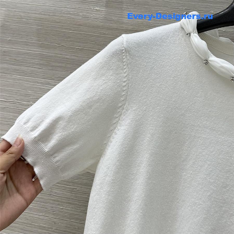 Va1e*ntin0 white cotton wool top