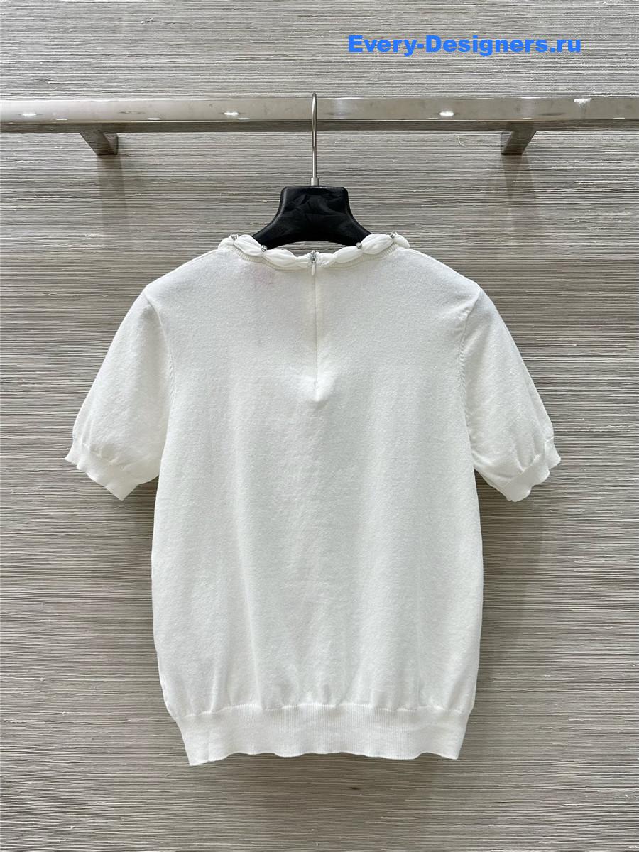 Va1e*ntin0 white cotton wool top