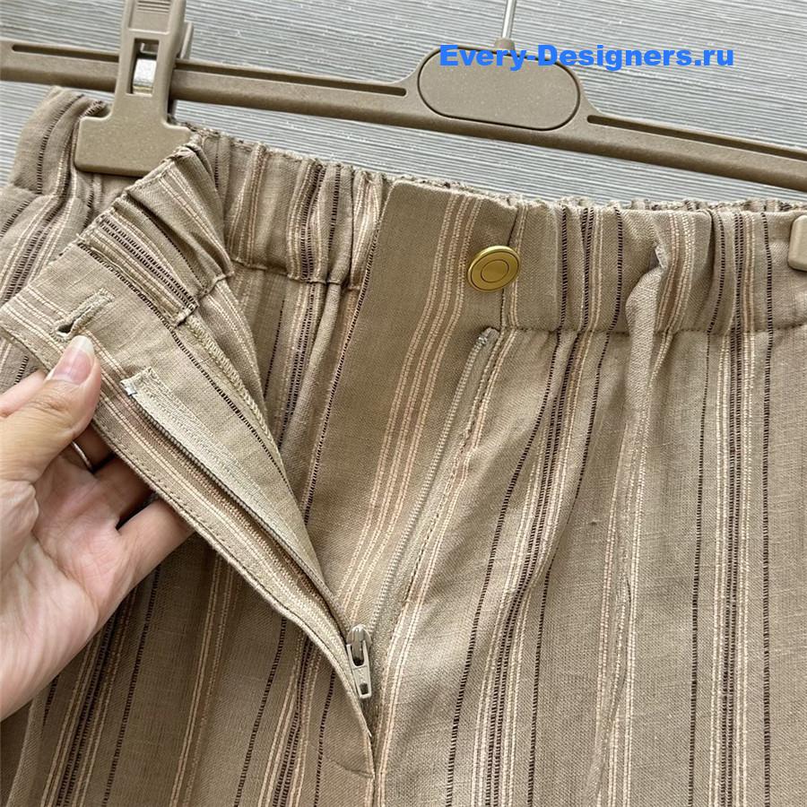 L0r0 P1ana brown linen wide-leg pants