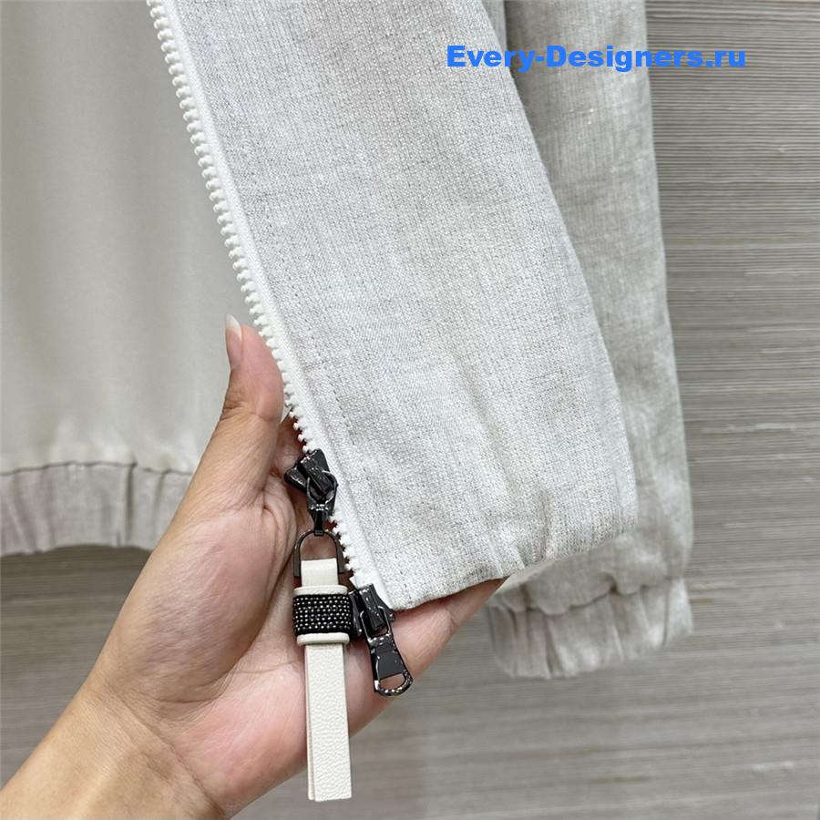 BC Beige Gold Linen Hooded Jacket