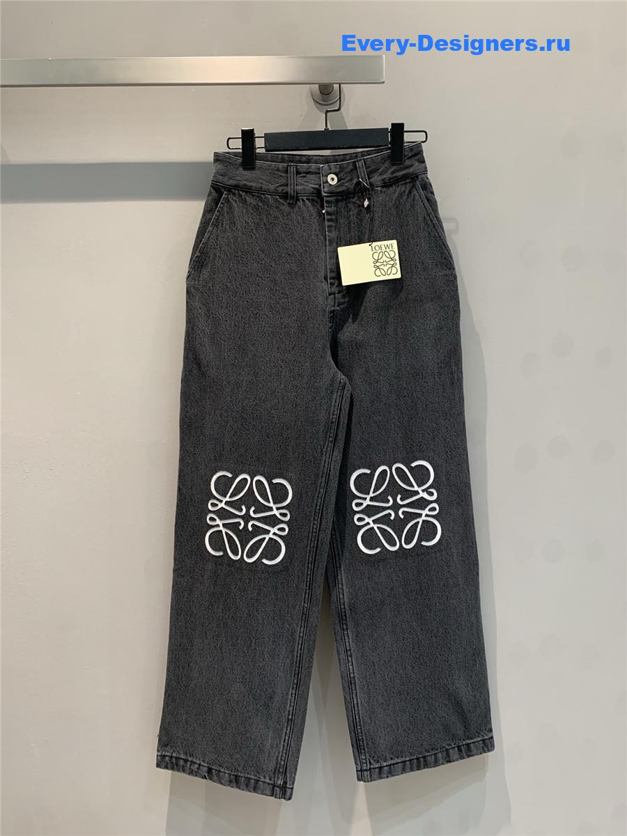 L0ew* grey anagram baggy jeans