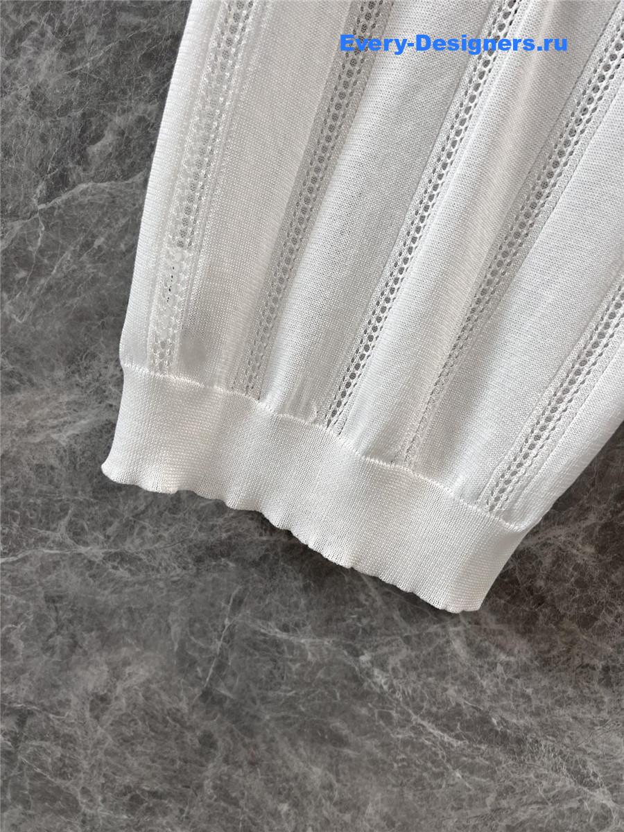 Miu Miu Hollow Lapel Polo Top