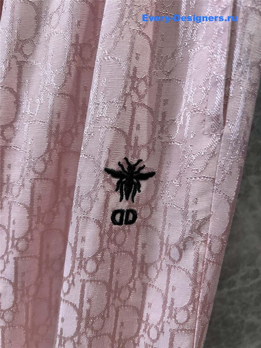 D10r bee embroidered pink trousers