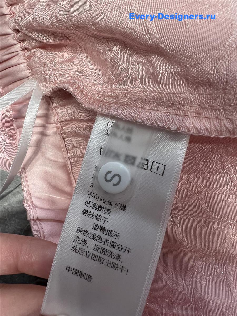 D10r bee embroidered pink trousers