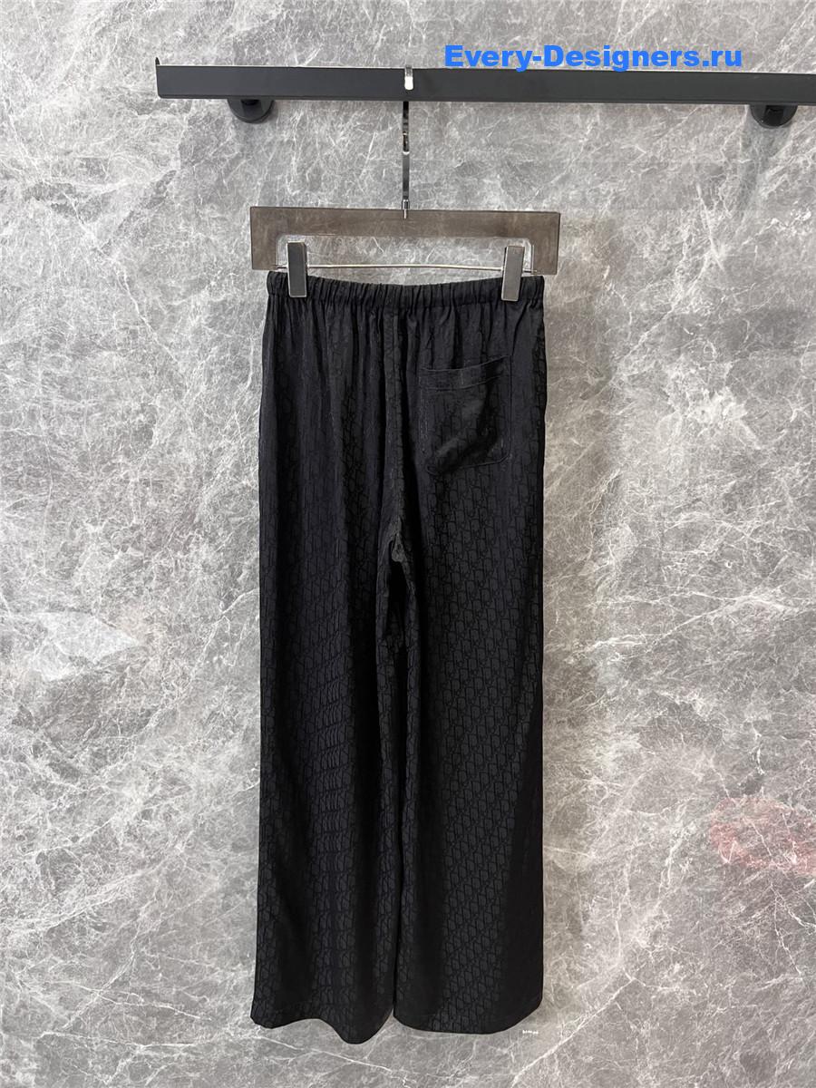 D10r bee embroidered black trousers