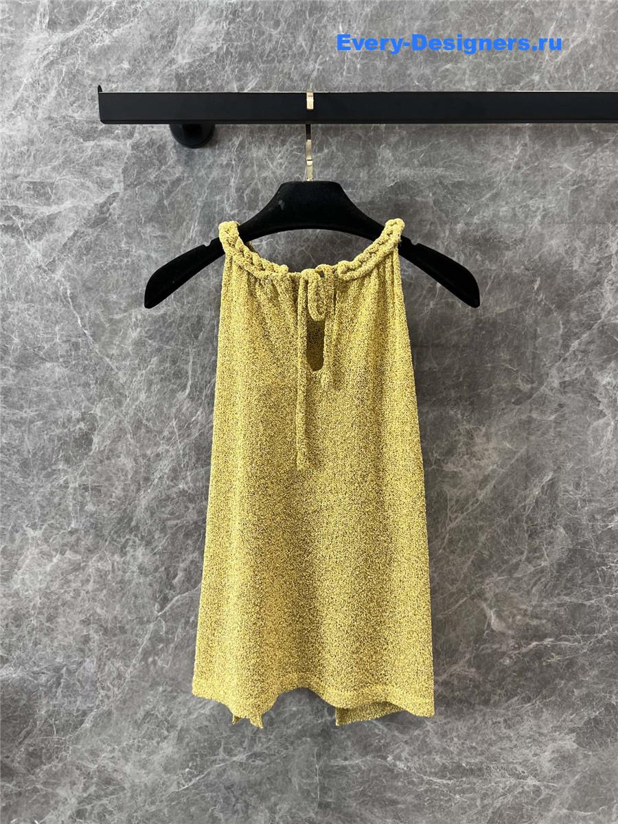 Ch**el yellow braided knit vest