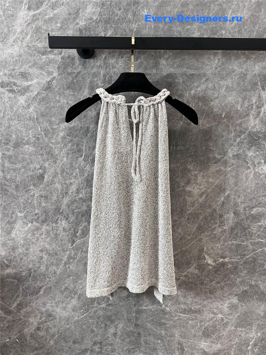Ch**el grey braided knit vest