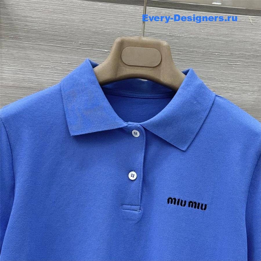 Miu Miu Blue Periwinkle Polo Shirt