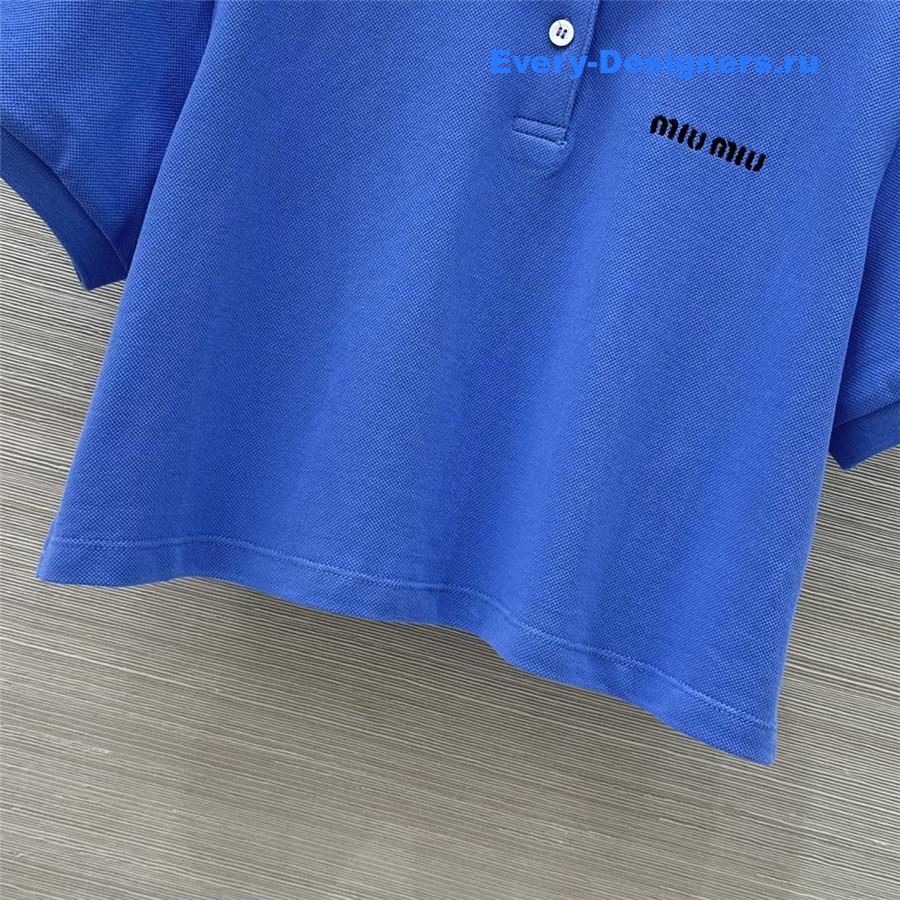 Miu Miu Blue Periwinkle Polo Shirt